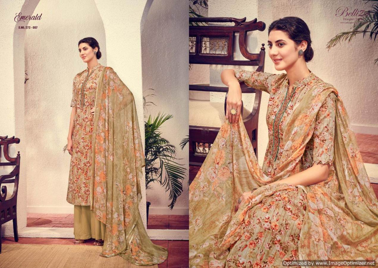 Emerald Belliza  Cotton Dress Materials Catalogue