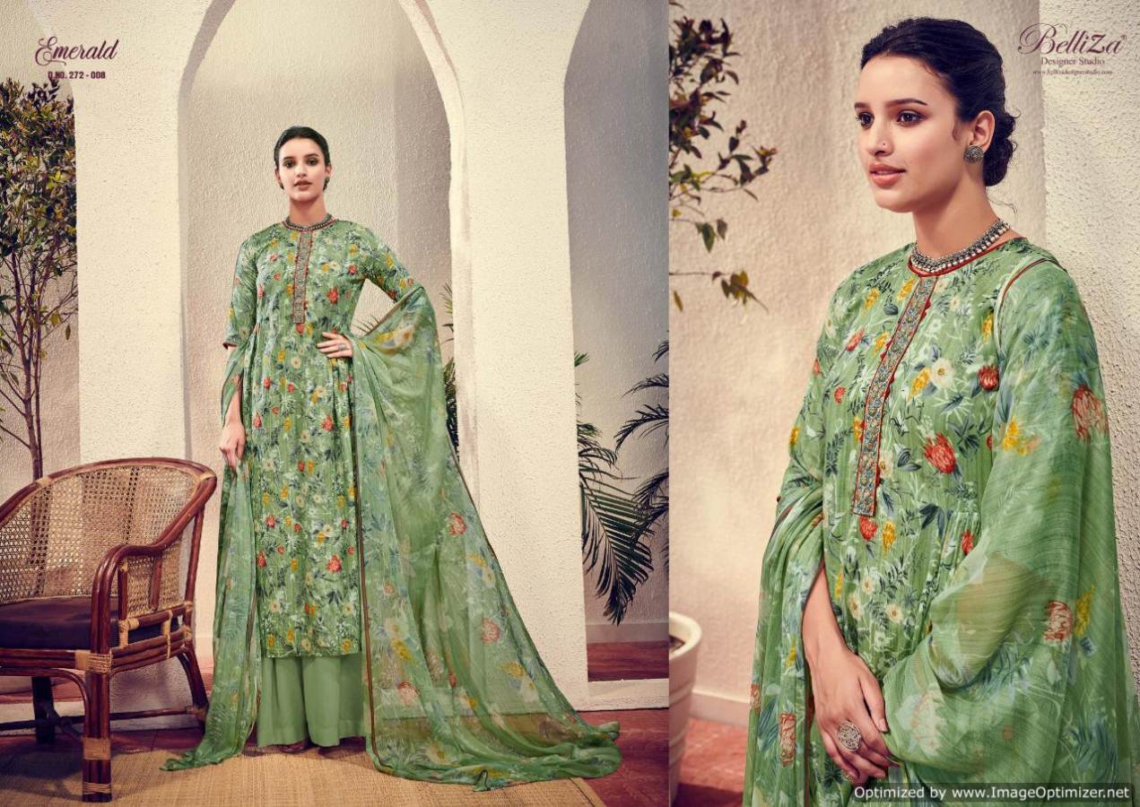 Emerald Belliza  Cotton Dress Materials Catalogue