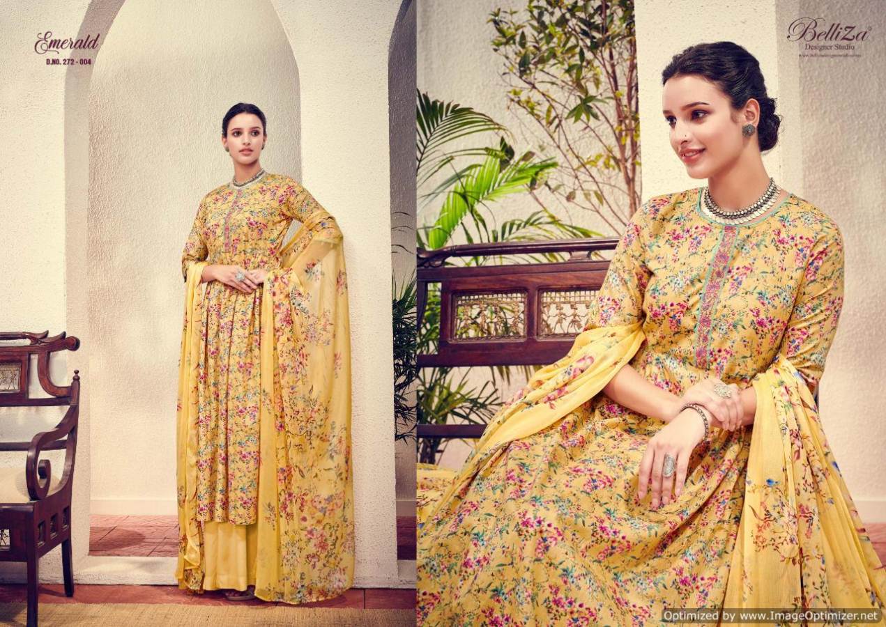Emerald Belliza  Cotton Dress Materials Catalogue