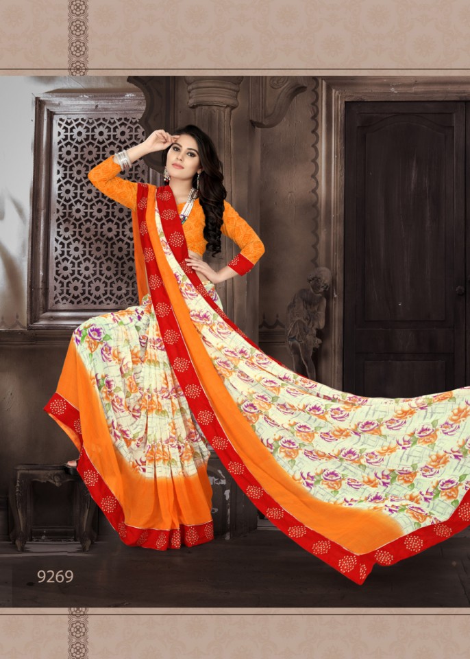 Custard Apple Printed Sarees Catalogue