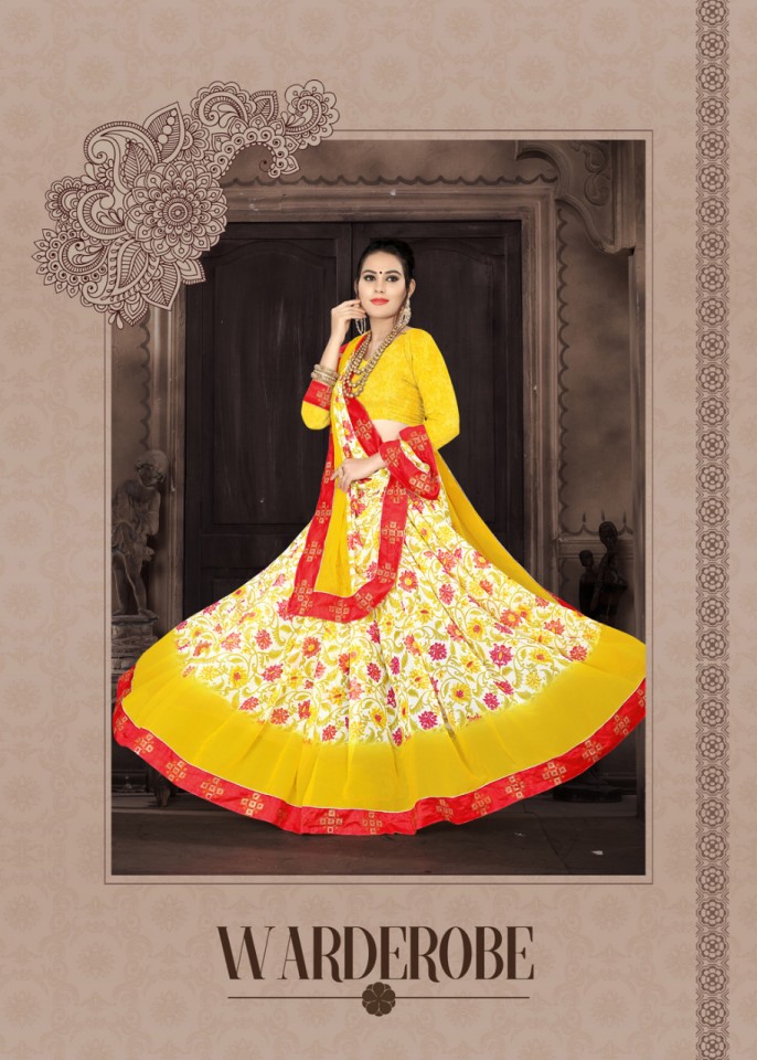 Custard Apple Printed Sarees Catalogue