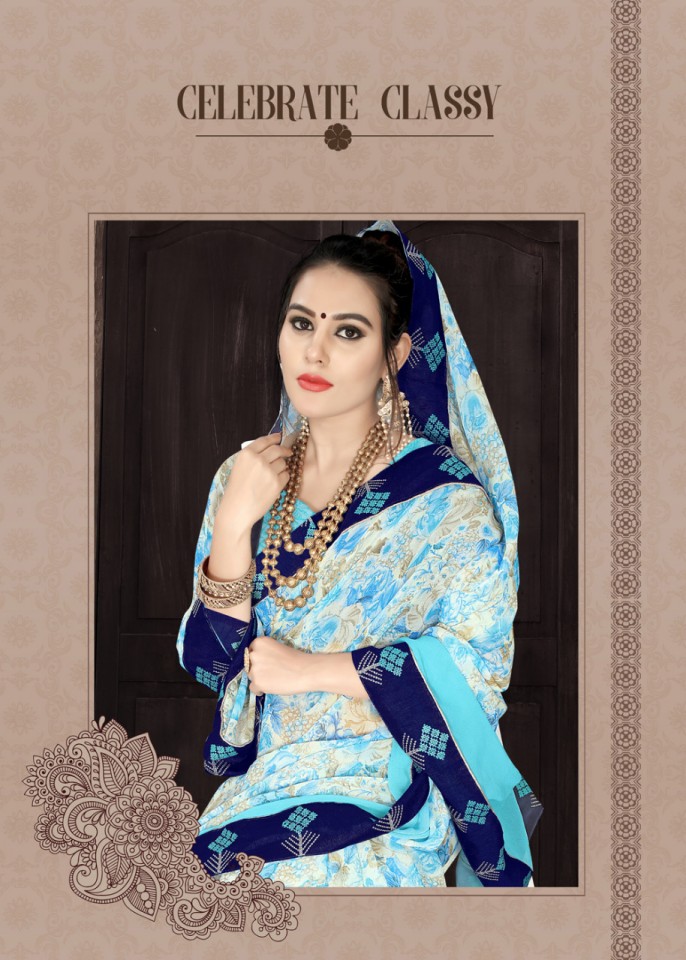 Custard Apple Printed Sarees Catalogue