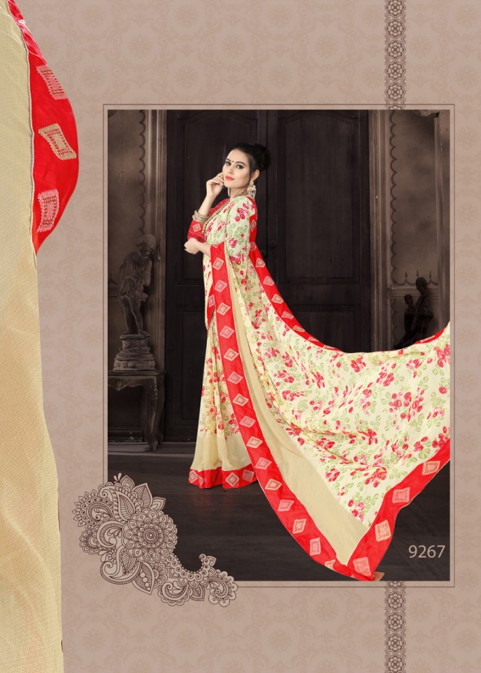 Custard Apple Printed Sarees Catalogue