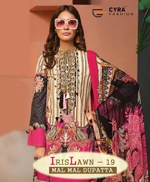 Iris Lawn 19 Cyra Fashion Designer Pakistani Salwar Suit Catalogue