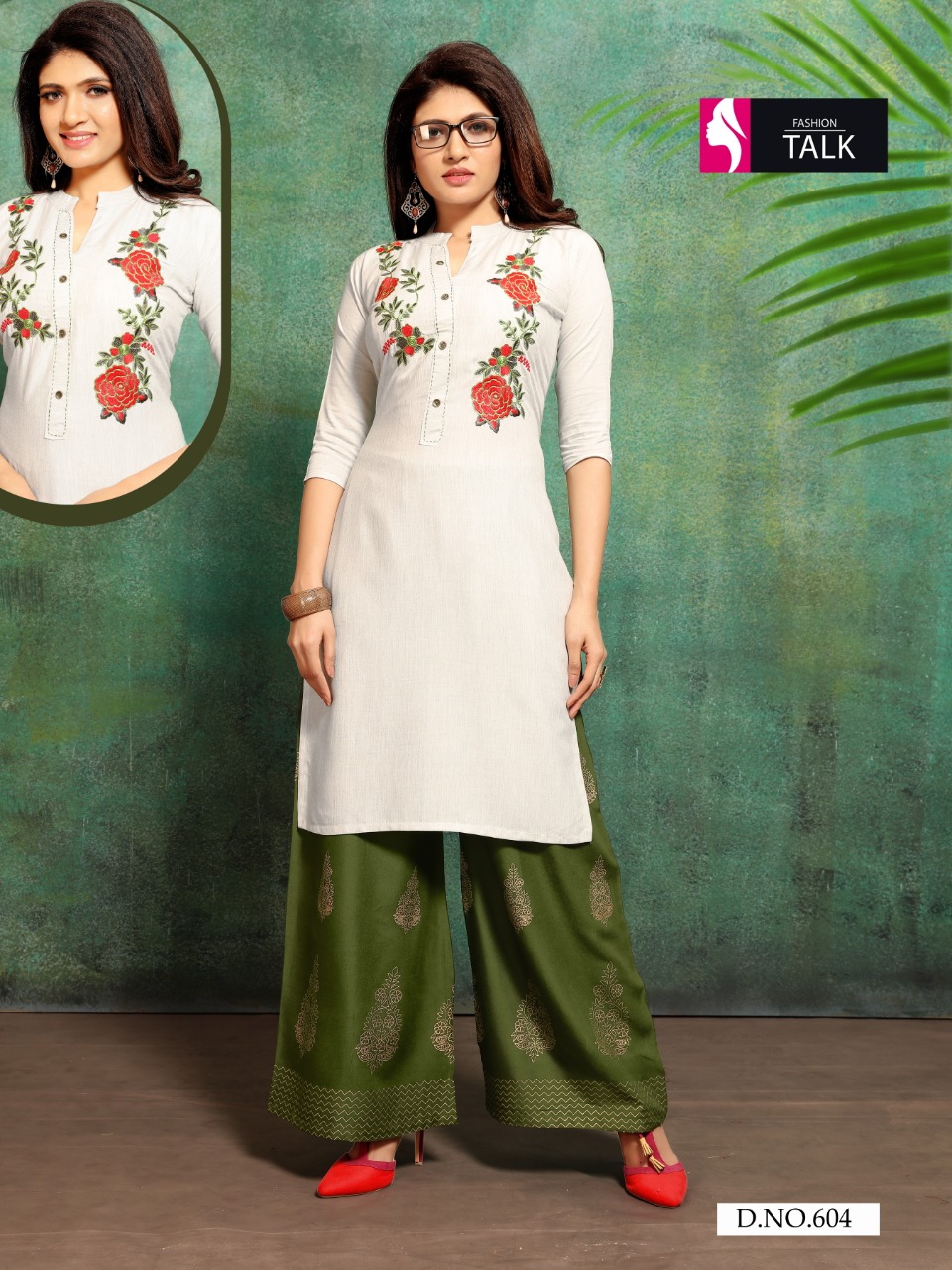 Plazzo House Vol 6 By Fashion Talk Party Wear Kurti Palazzo Catalogue