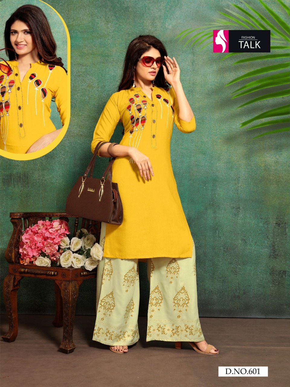Plazzo House Vol 6 By Fashion Talk Party Wear Kurti Palazzo Catalogue