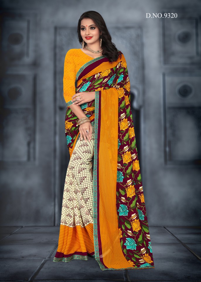 G Mail 75 Kodas Printed Sarees Catalogue
