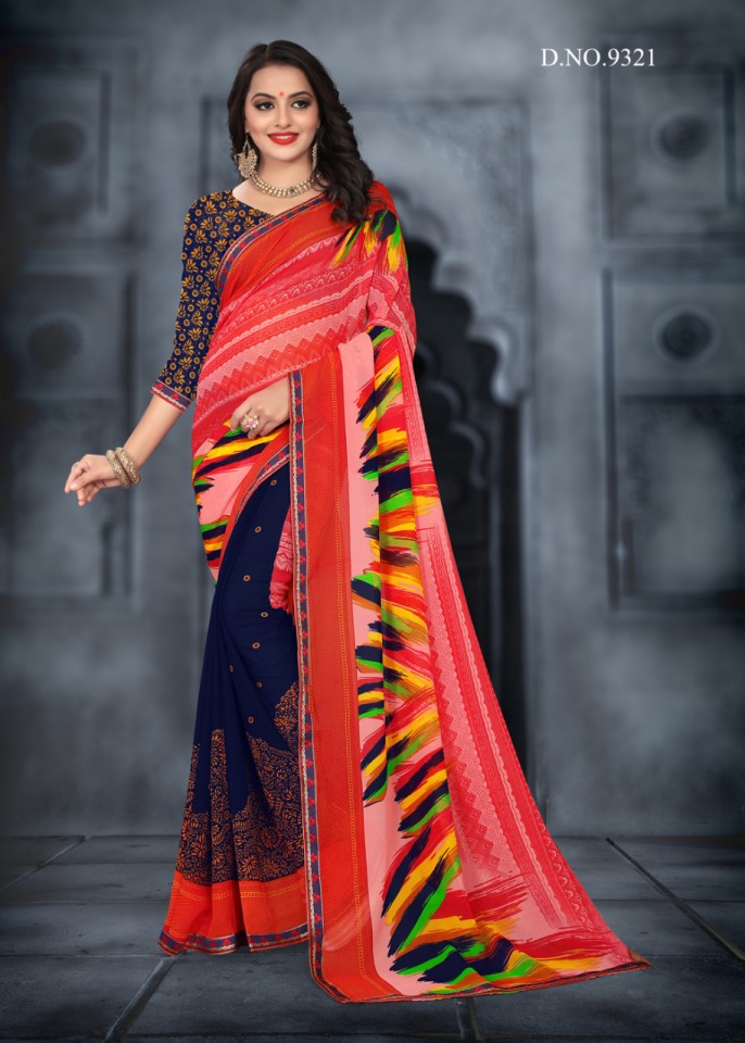 G Mail 75 Kodas Printed Sarees Catalogue