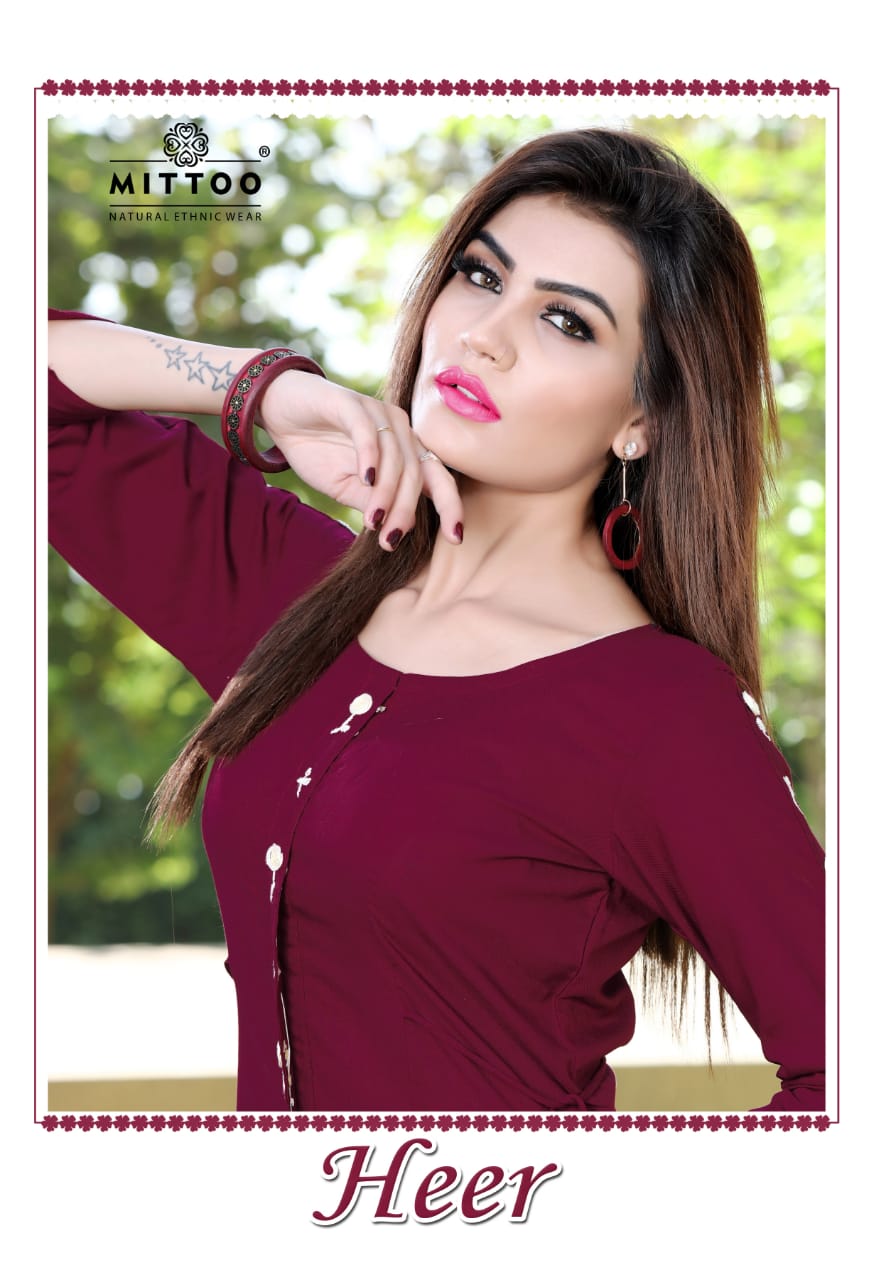 Heer  Mittoo Plain Kurti Catalogue
