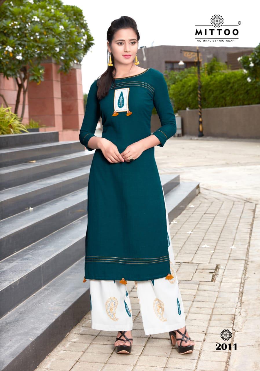 Mittoo Present S Panghat Nx Kurtis With Plazzo