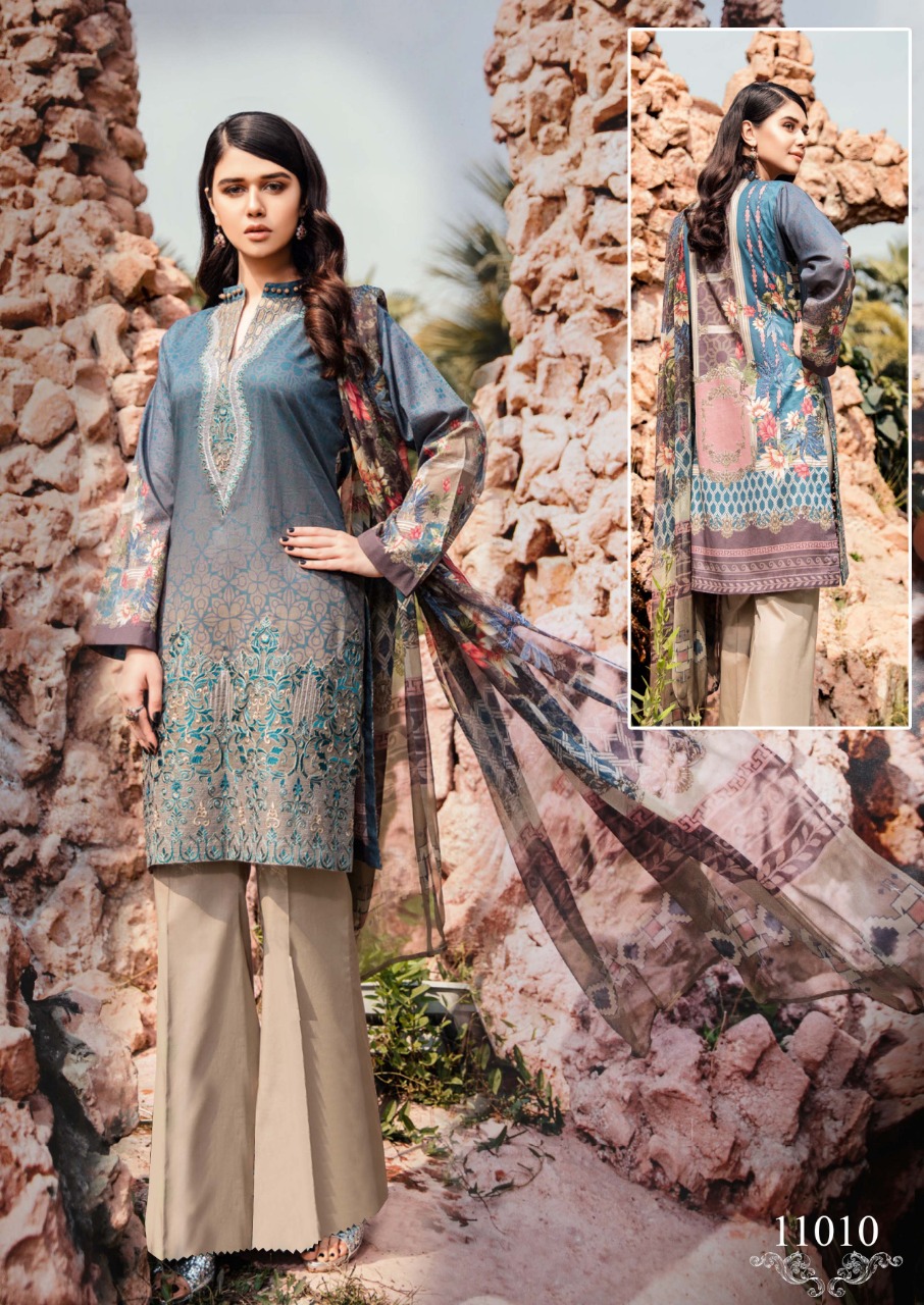 Iznik  Printed Cotton Dress Material Catalogue