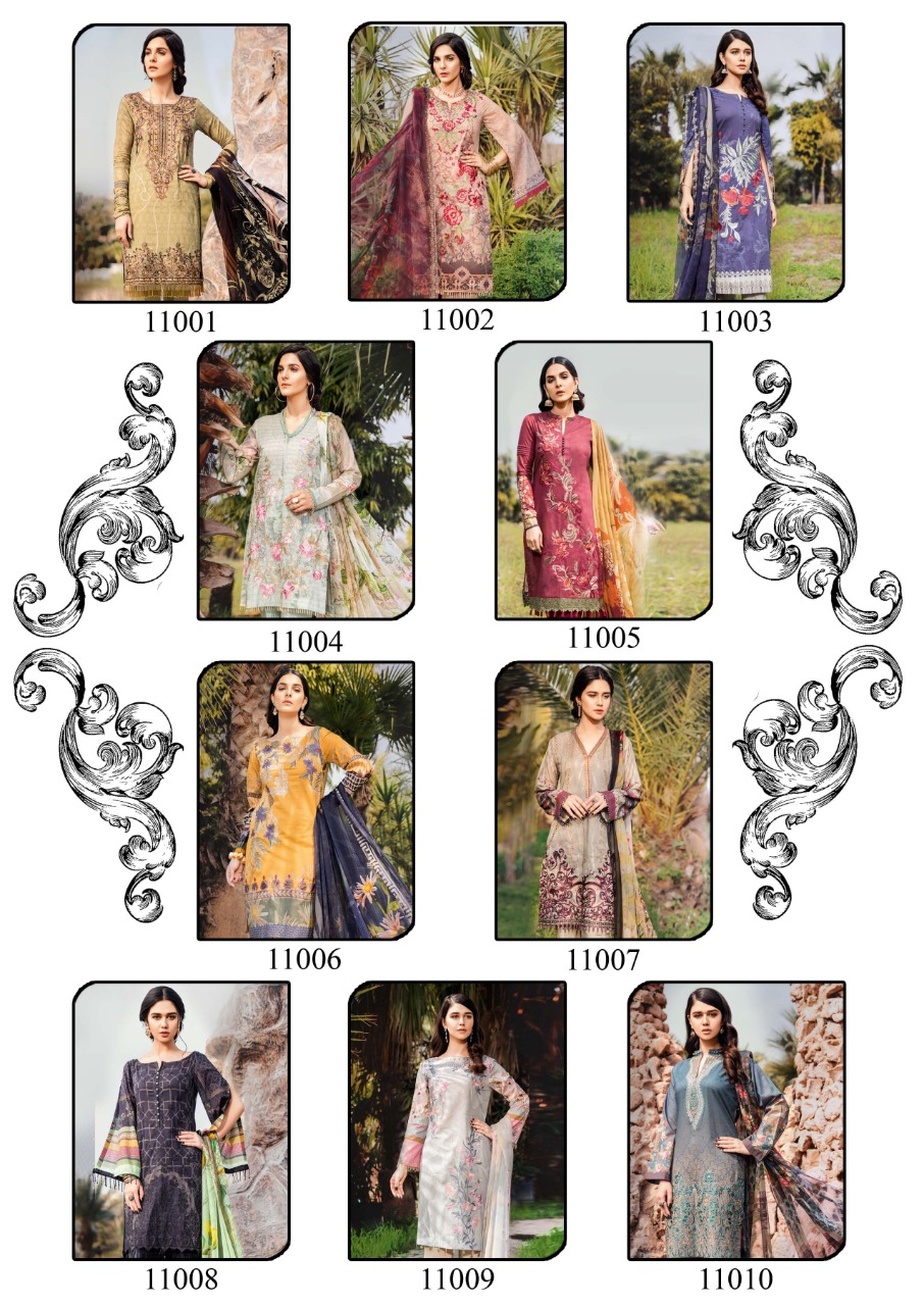 Iznik  Printed Cotton Dress Material Catalogue