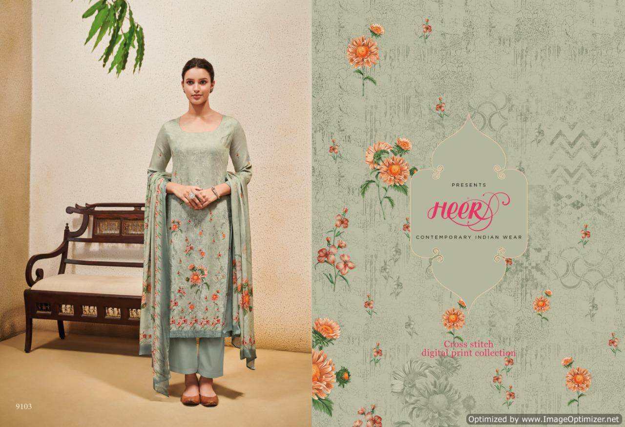 Heer Vol 48 Kimora Designer Dress Materials Catalogue