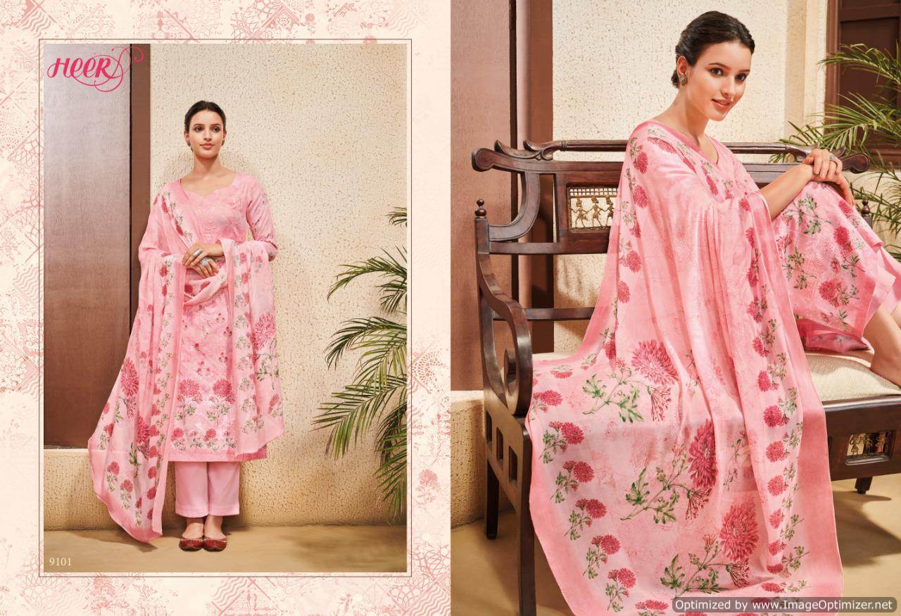 Heer Vol 48 Kimora Designer Dress Materials Catalogue