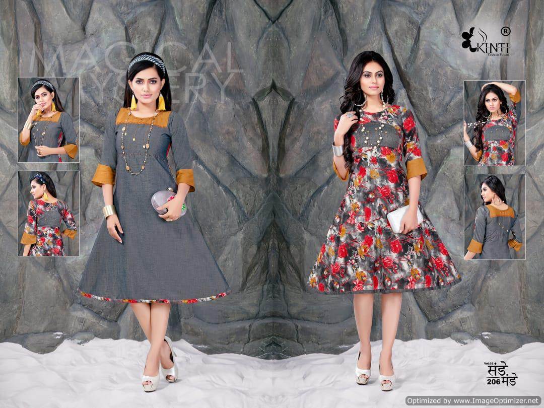 Kinti Fashion By Sunday Monday Printed Anarkali Kurtis Catalogue