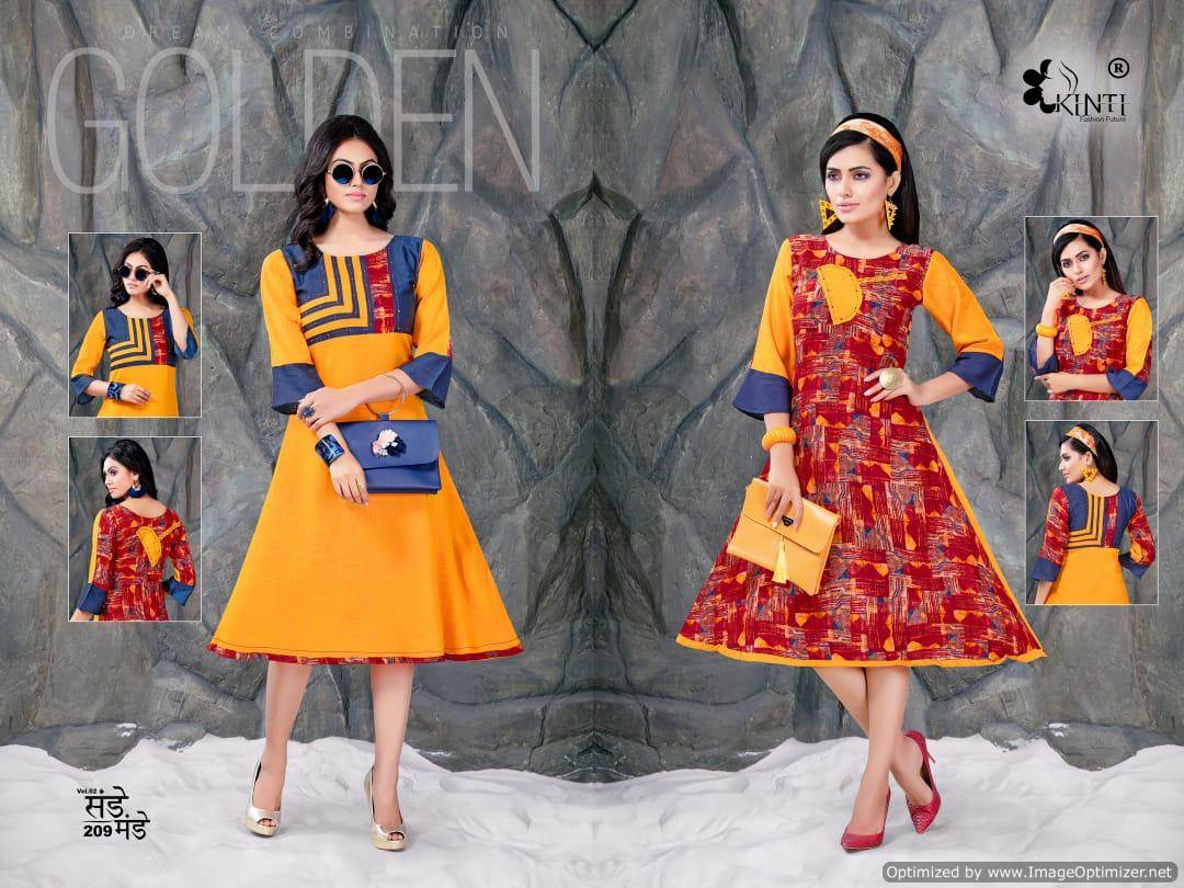 Kinti Fashion By Sunday Monday Printed Anarkali Kurtis Catalogue