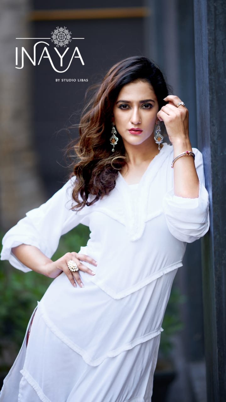Lpc 26 By Libas Studio Plain Kurti With Printed Palazzo Catalogue