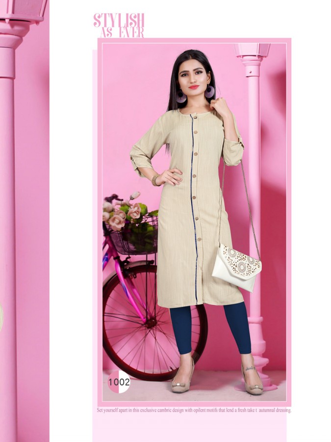 Liya Cotton Sitka Fashion Designer Kurti Catalogue