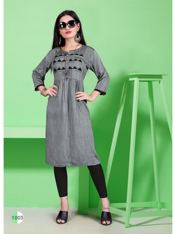 Liya Cotton Sitka Fashion Designer Kurti Catalogue