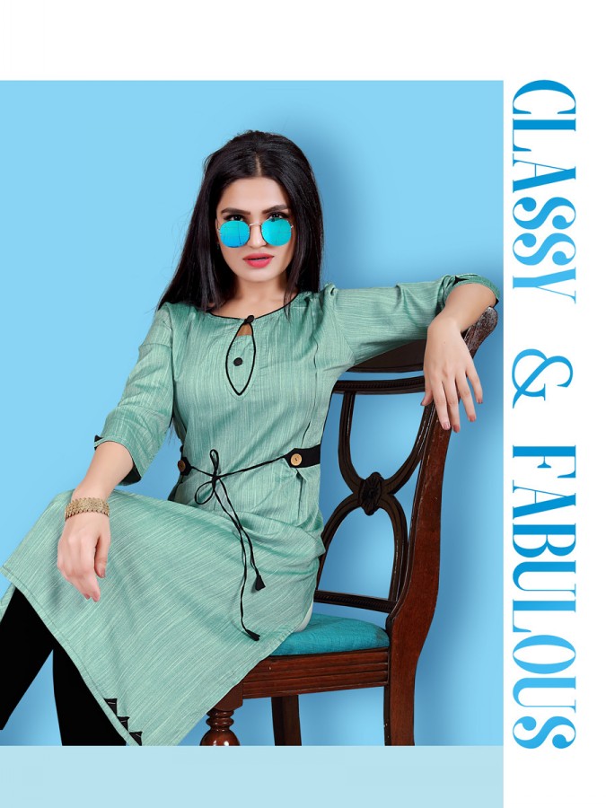 Liya Cotton Sitka Fashion Designer Kurti Catalogue