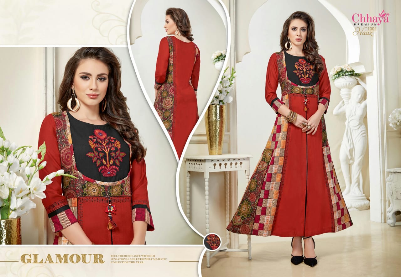 Naaz By Chaaya Anarkali Kurti Catalogue