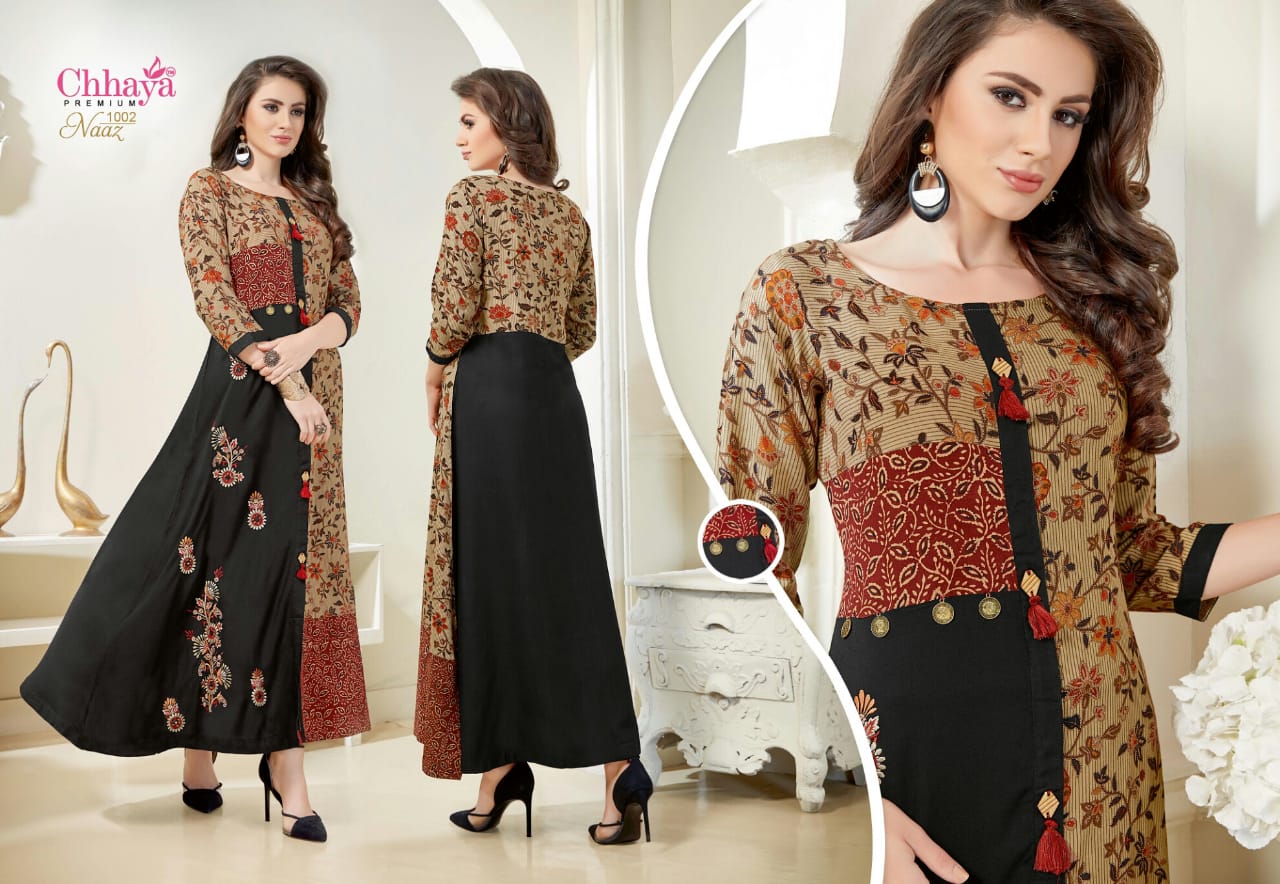 Naaz By Chaaya Anarkali Kurti Catalogue