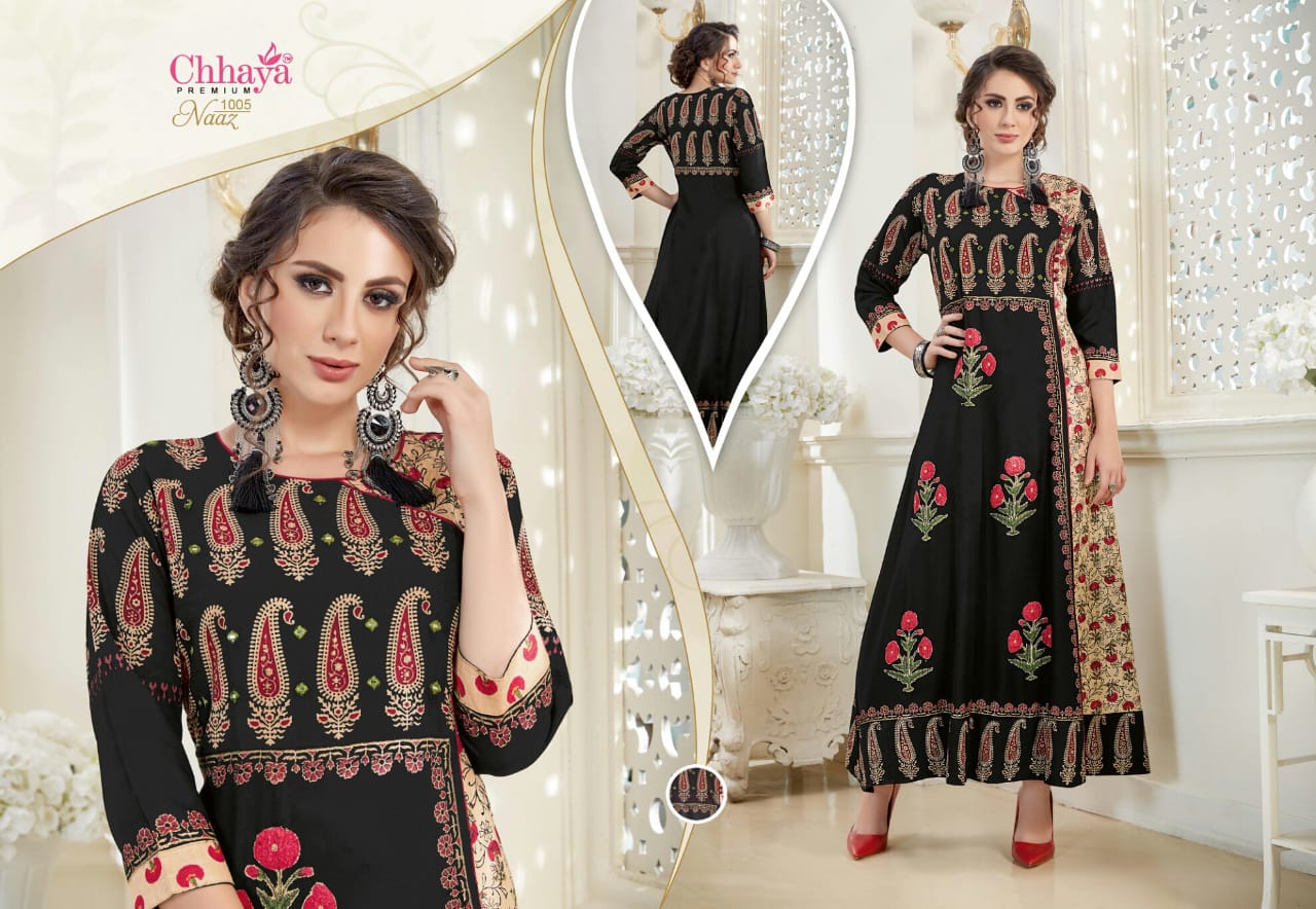 Naaz By Chaaya Anarkali Kurti Catalogue