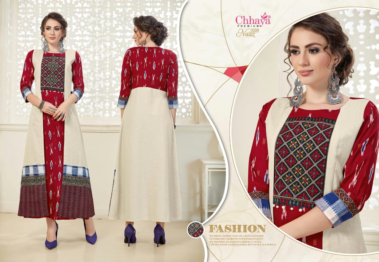 Naaz By Chaaya Anarkali Kurti Catalogue