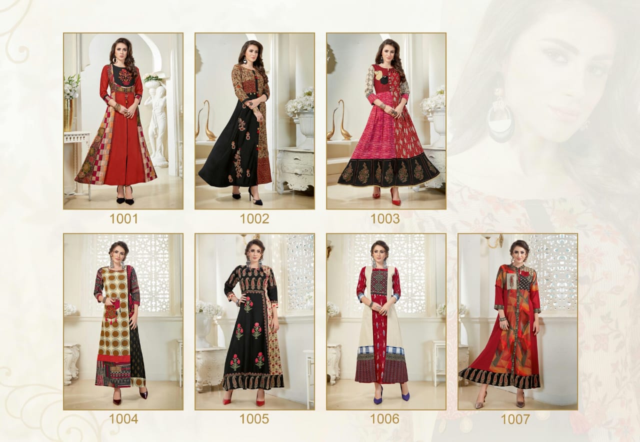 Naaz By Chaaya Anarkali Kurti Catalogue