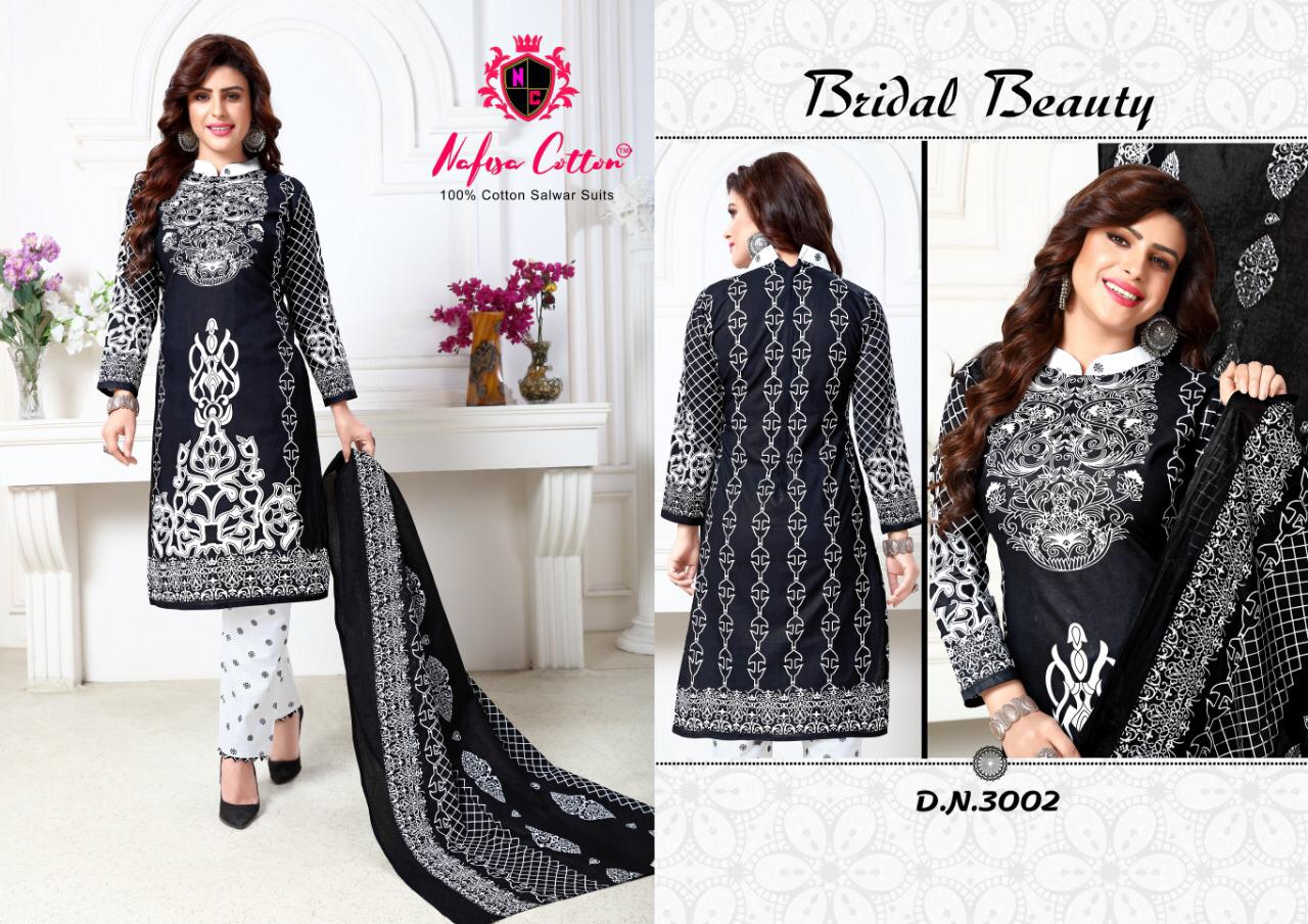 Black & White Vol 3 Nafisa Printed Cotton Dress Materials Catalogue