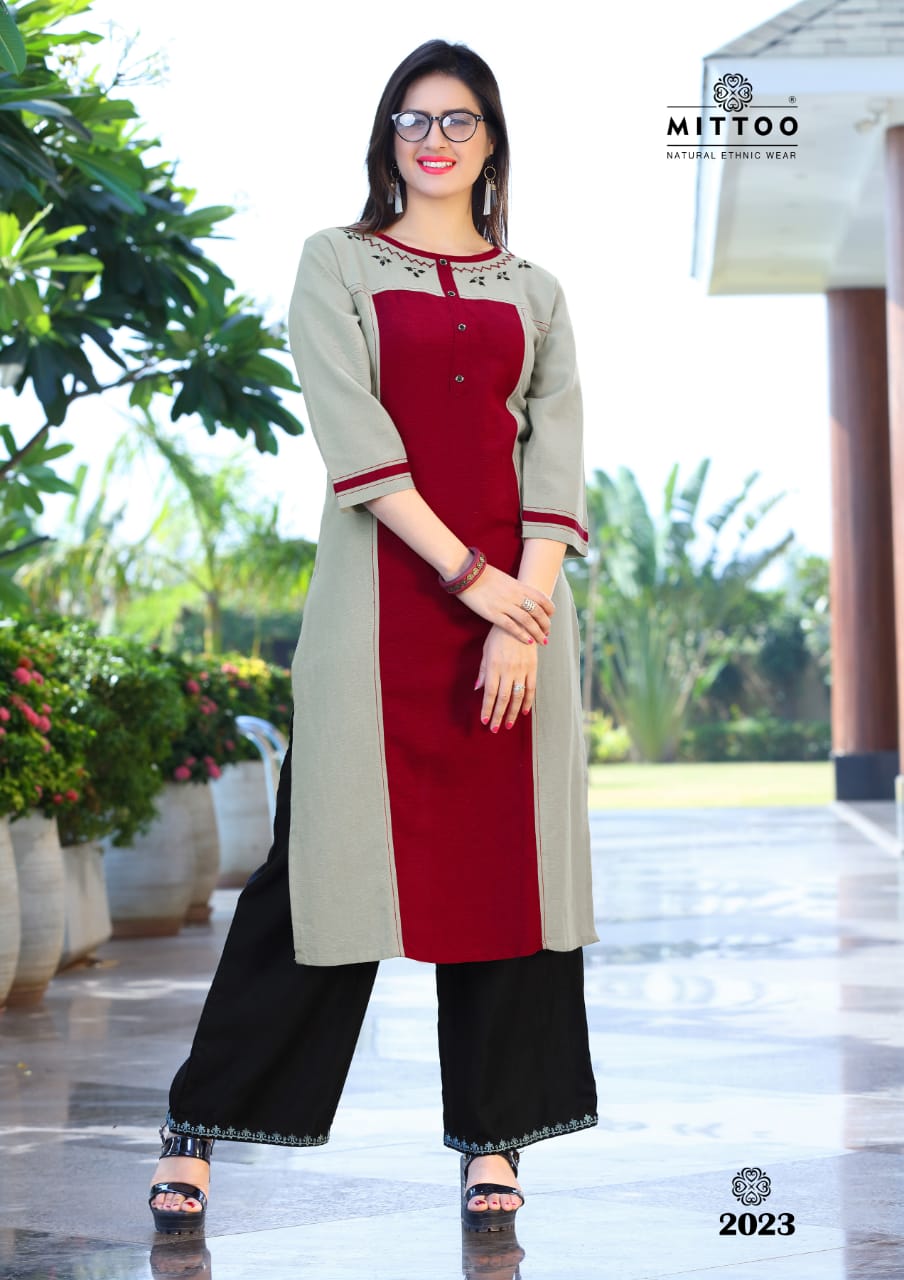 Panghat Nx By Mittoo Printed Kurti With Plazzo Catalogue