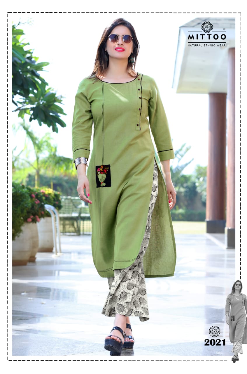 Panghat Nx By Mittoo Printed Kurti With Plazzo Catalogue