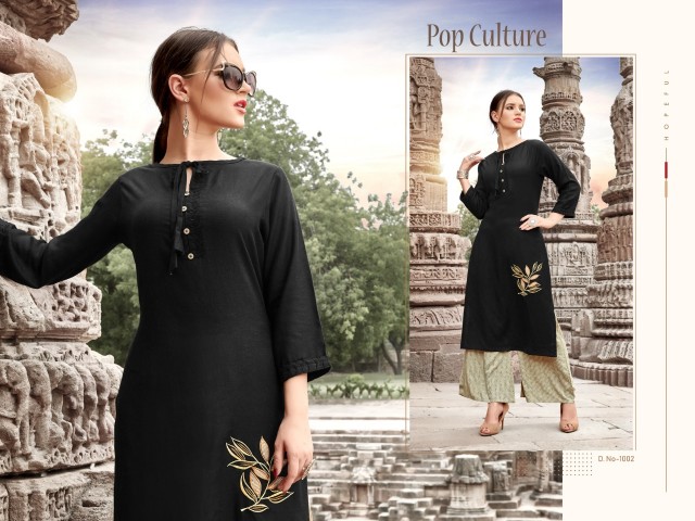 Pop Culture By Sitka Fashion Party Wear Kurti With Palazzo Catalogue