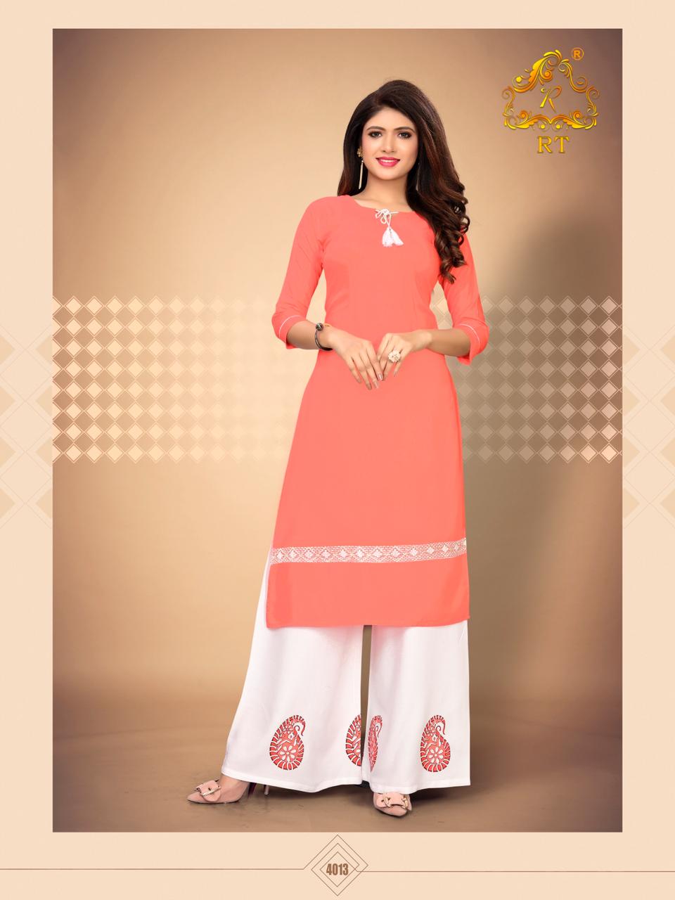 Plazzo Queen Vol 3 Rijiya Trends  Designer Kurti With Printed Plazzo Catalogue