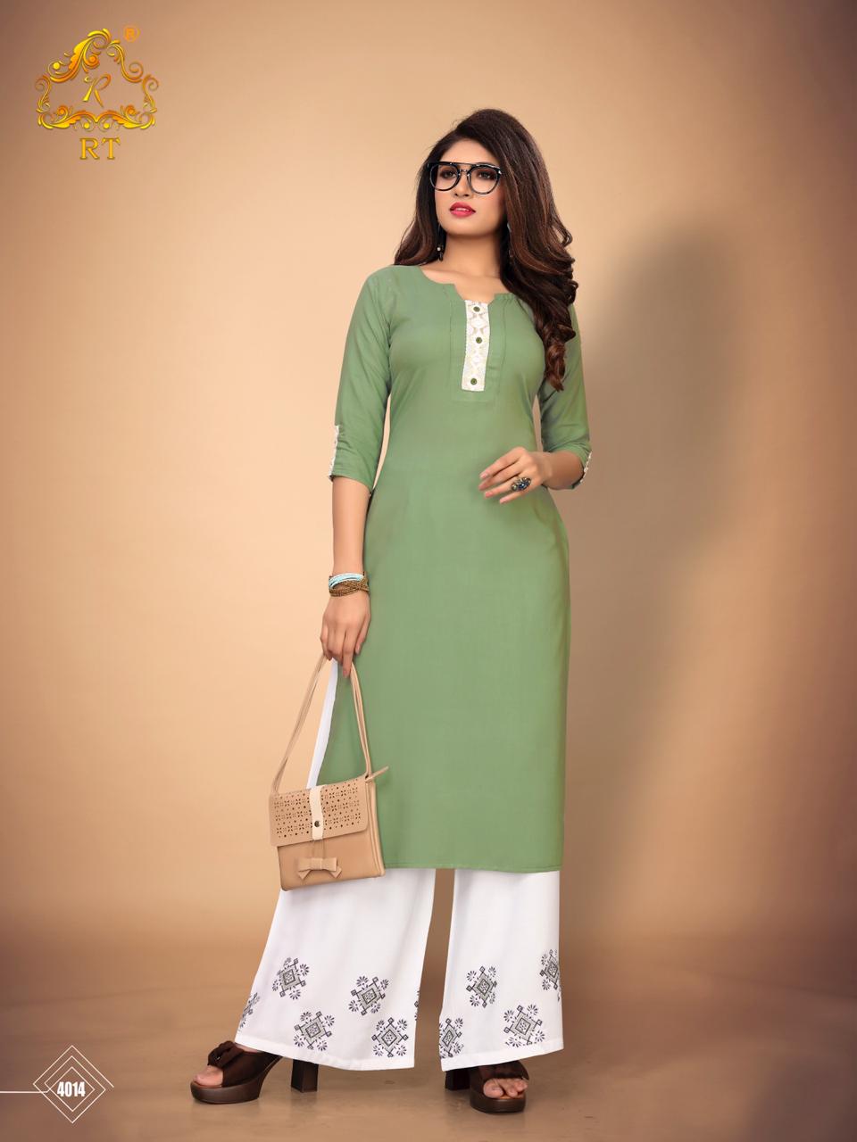 Plazzo Queen Vol 3 Rijiya Trends  Designer Kurti With Printed Plazzo Catalogue