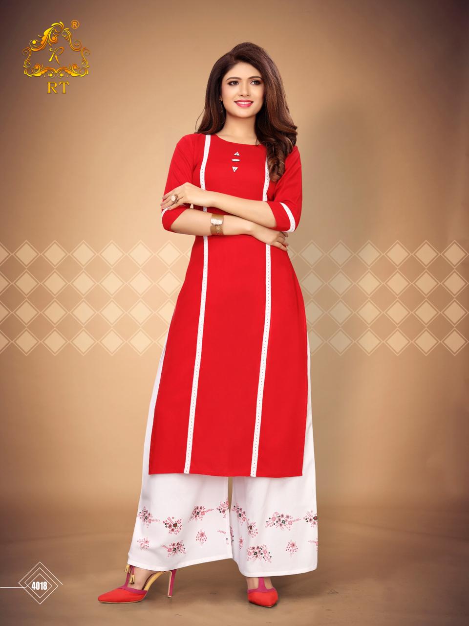 Plazzo Queen Vol 3 Rijiya Trends  Designer Kurti With Printed Plazzo Catalogue