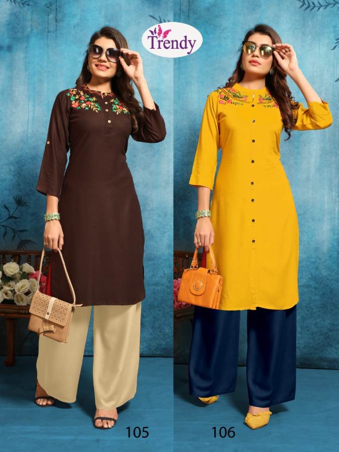 Queen Trendy Designer Kurti With Plazzo Catalogue