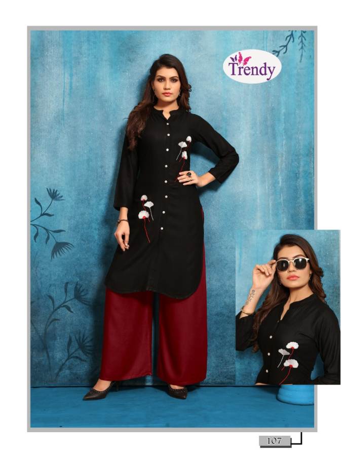 Queen Trendy Designer Kurti With Plazzo Catalogue