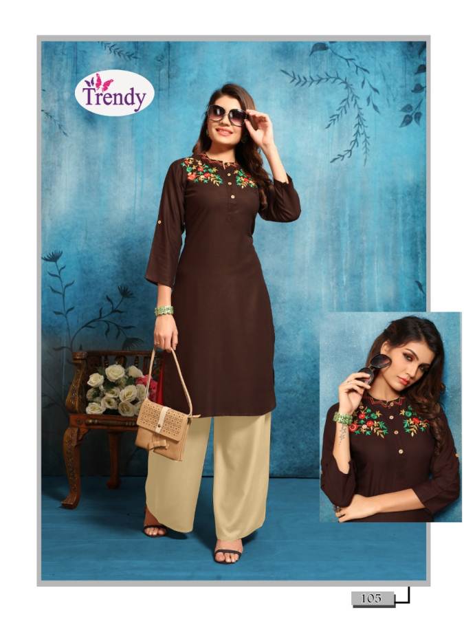 Queen Trendy Designer Kurti With Plazzo Catalogue