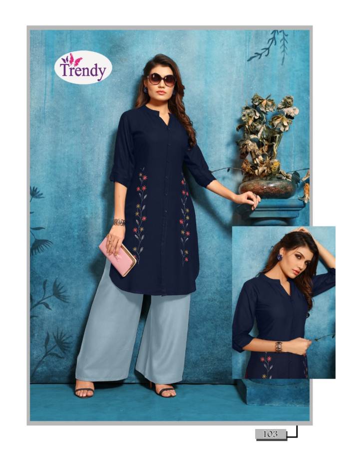 Queen Trendy Designer Kurti With Plazzo Catalogue