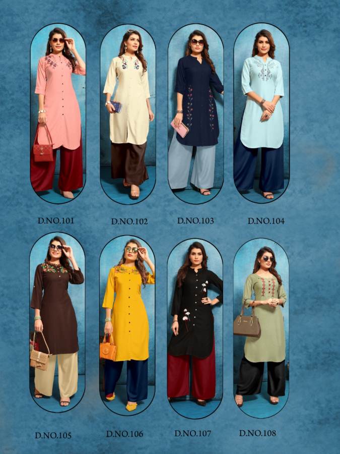 Queen Trendy Designer Kurti With Plazzo Catalogue