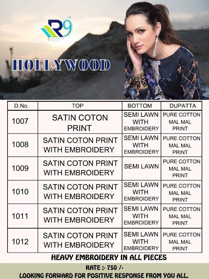 Hollywood R9 Pakistani Salwar Suit Catalogue