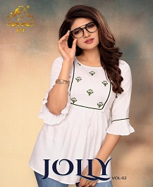 Jolly 2 Rijiya Trends Casual Wear Short Top Catalogue