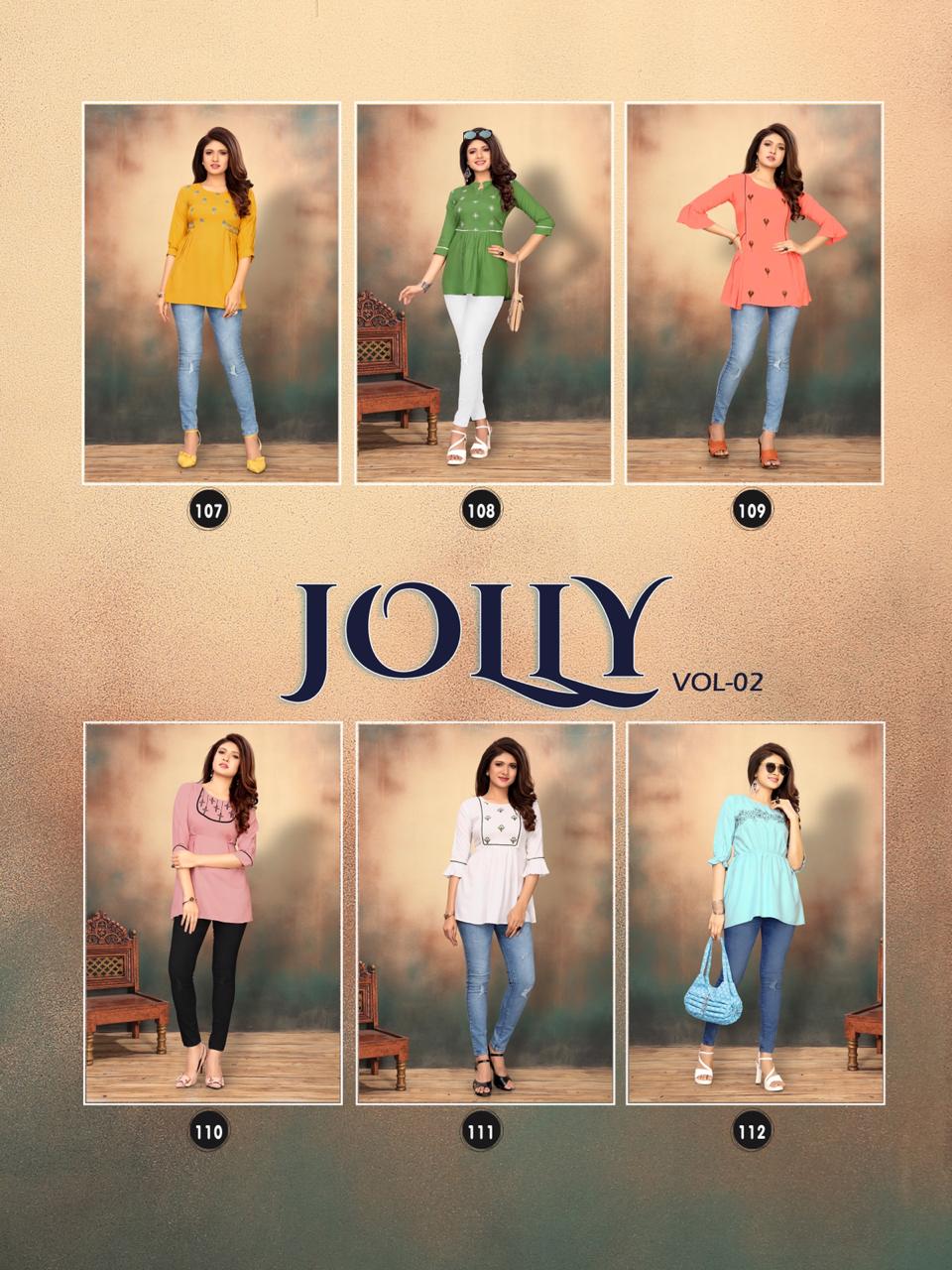 Jolly 2 Rijiya Trends Casual Wear Short Top Catalogue
