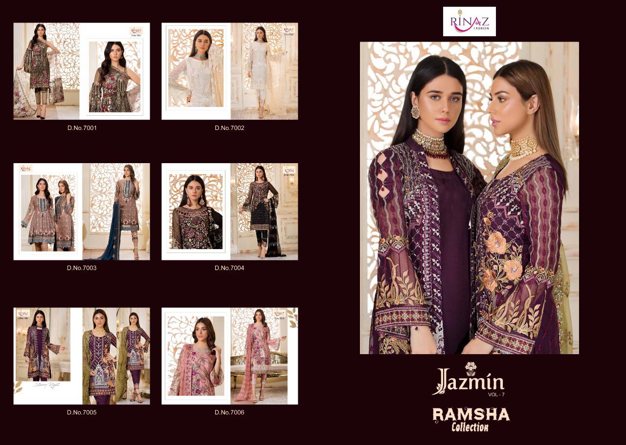 Jazmin Vol 7 By Rinaz Fashion Pakistani Salwar Suit Catalogue