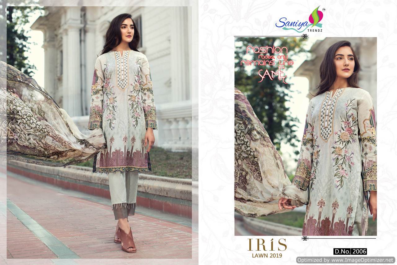Iris Lawn 2019 Saaniya Pakistani Salwar Suits Catalogue