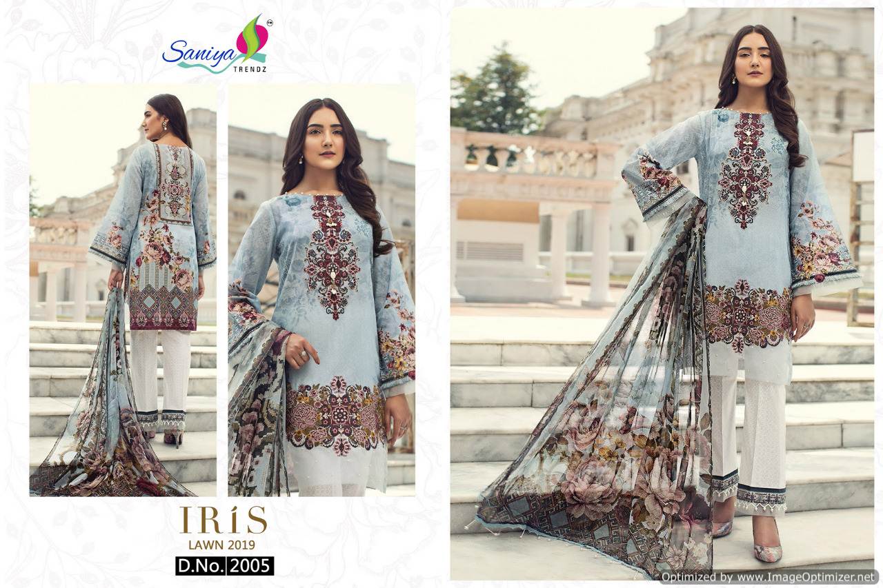 Iris Lawn 2019 Saaniya Pakistani Salwar Suits Catalogue
