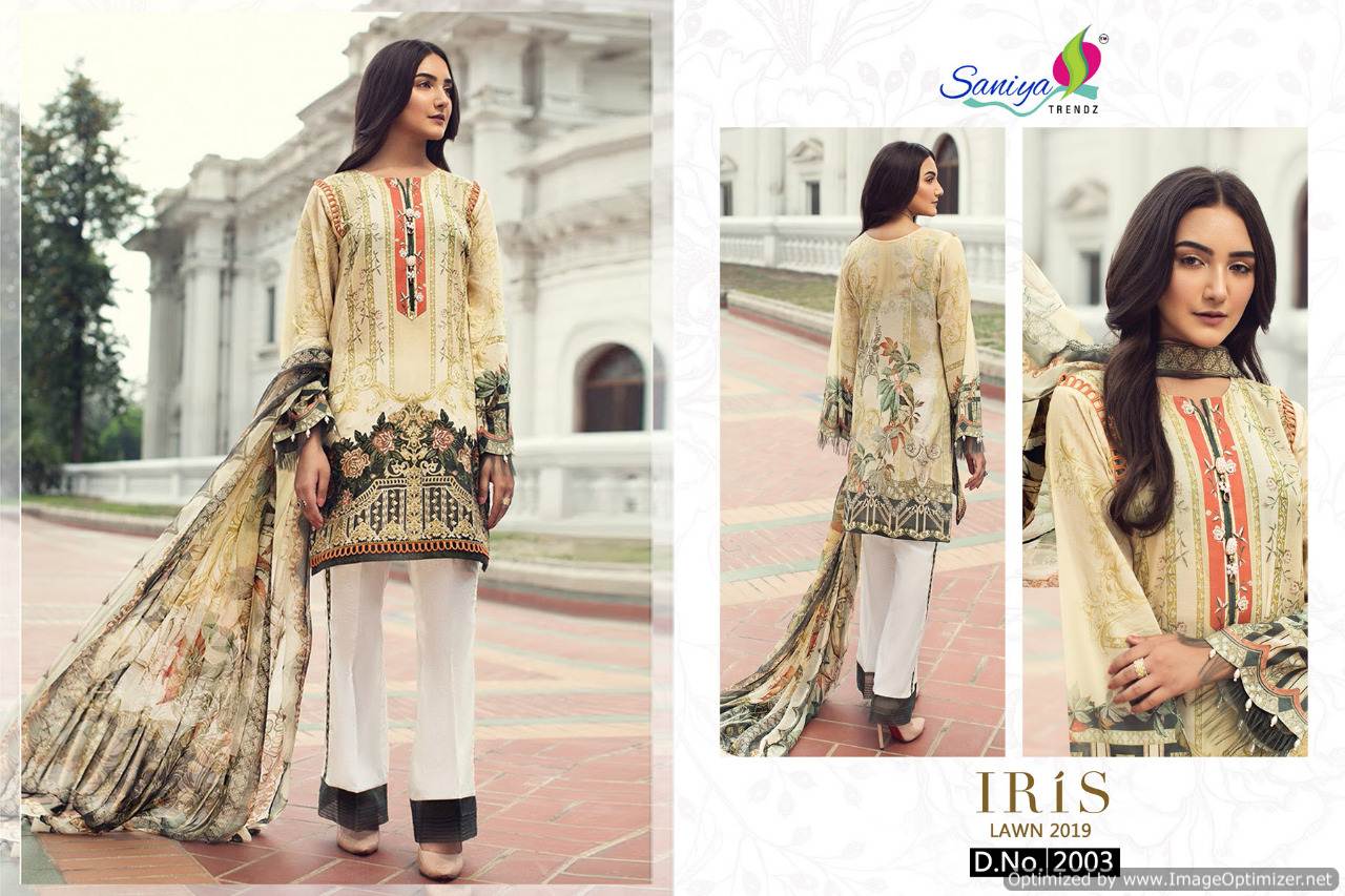 Iris Lawn 2019 Saaniya Pakistani Salwar Suits Catalogue