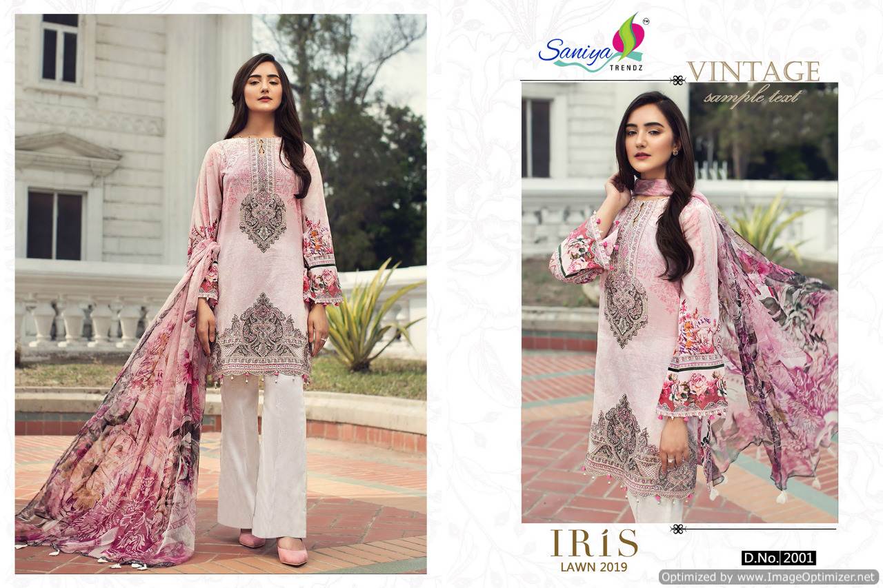Iris Lawn 2019 Saaniya Pakistani Salwar Suits Catalogue