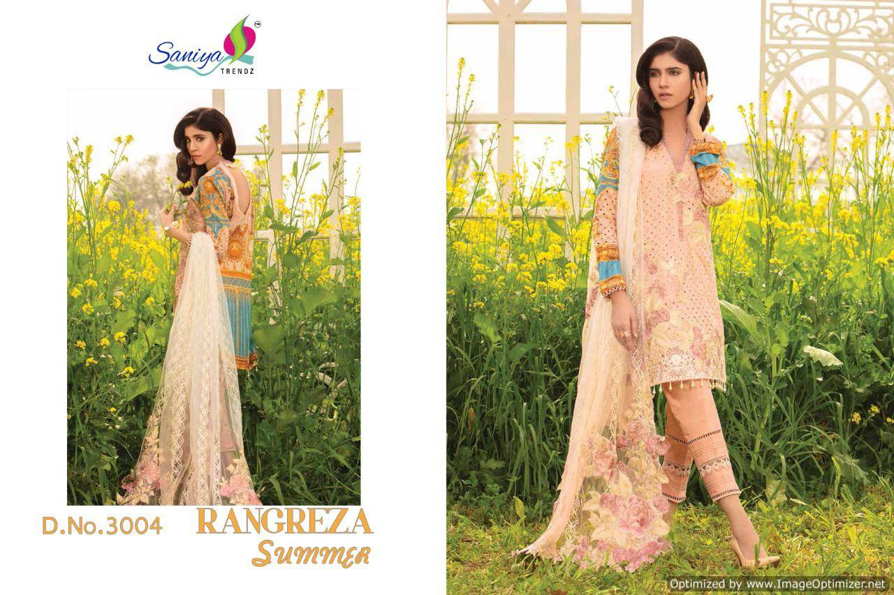 Rangreza Lawn 19 By Saaniya Pakistani Salwar Suit Catalogue